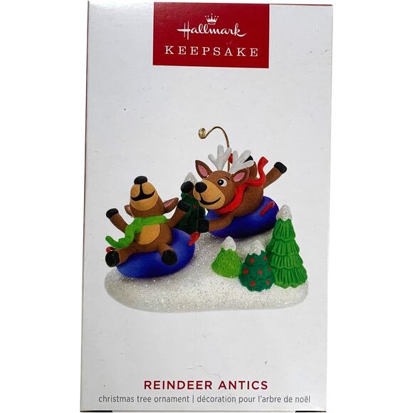 Hallmark Keepsake REINDEER ANTICS Christmas Tree Ornament 2023 Collectible NIB - Picture 3 of 10